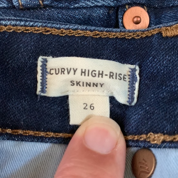 Madewell Curvy High-Rise skinny jeans size 26 - Picture 8 of 10